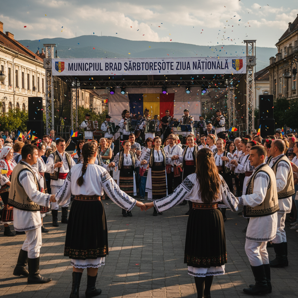 Brad celebrează Ziua Națională cu un spectacol ce unește tradiția, comunitatea și mândria românească