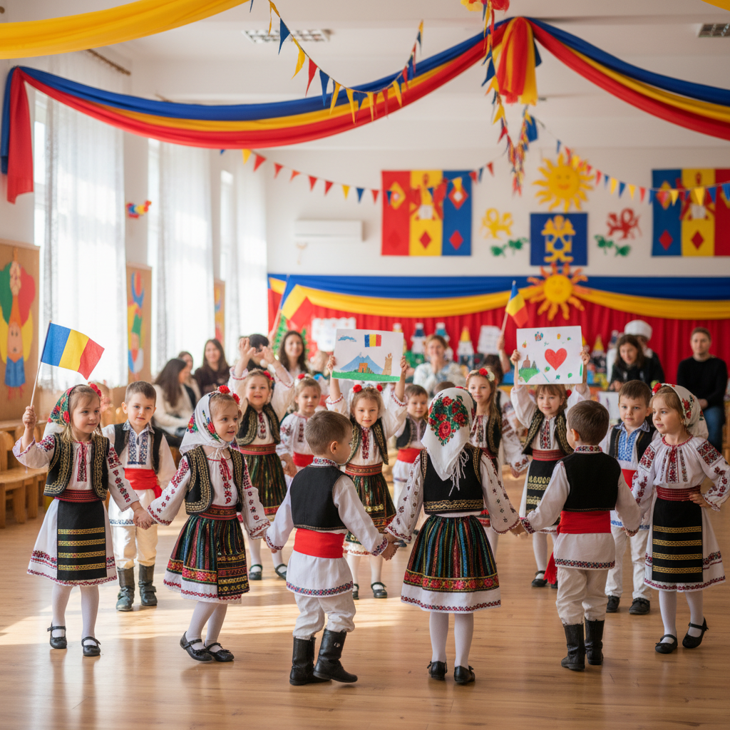 Copiii de la Grădinița PP7 Deva au sărbătorit Ziua Națională a României cu emoție, culoare și mândrie locală