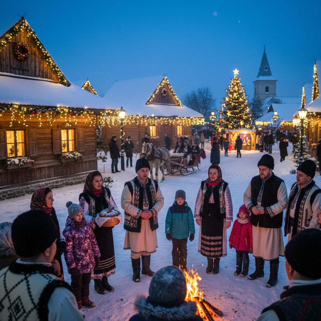 Crăciunul Revine în Viu la Satul Transilvănean din Orăștie