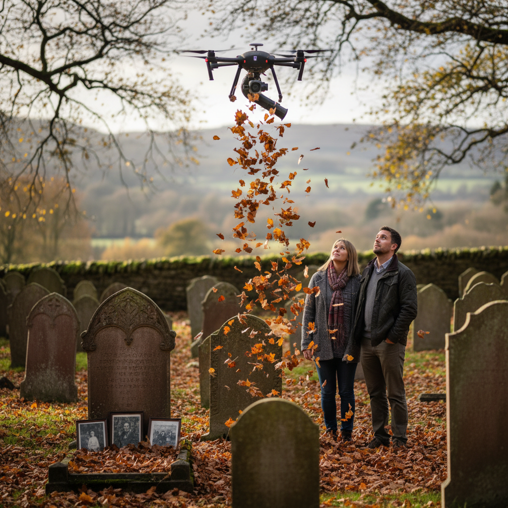 Drona locală care adună frunze și păstrează amintirile comunității