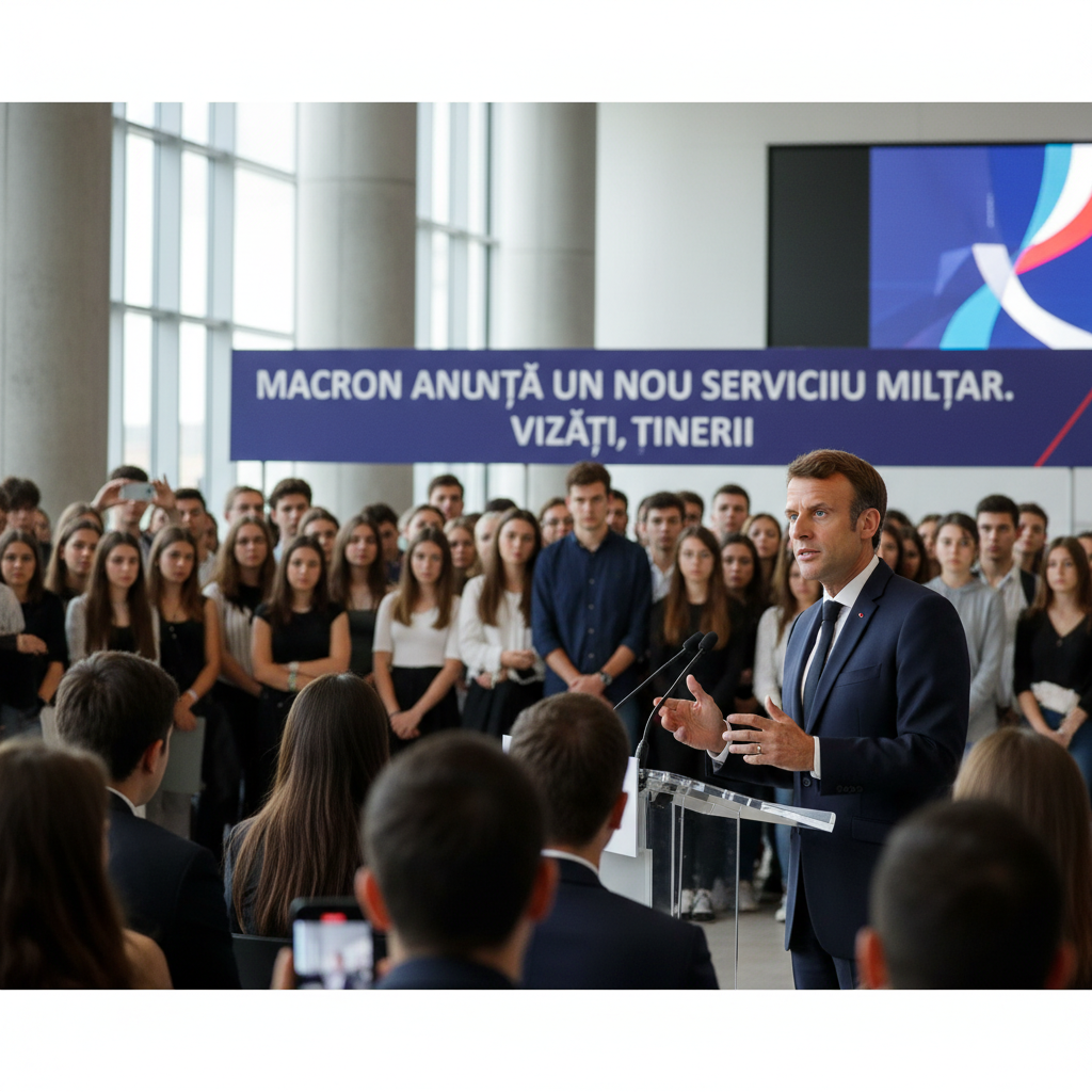 Macron lansează un nou serviciu militar dedicat tinerilor din Franța