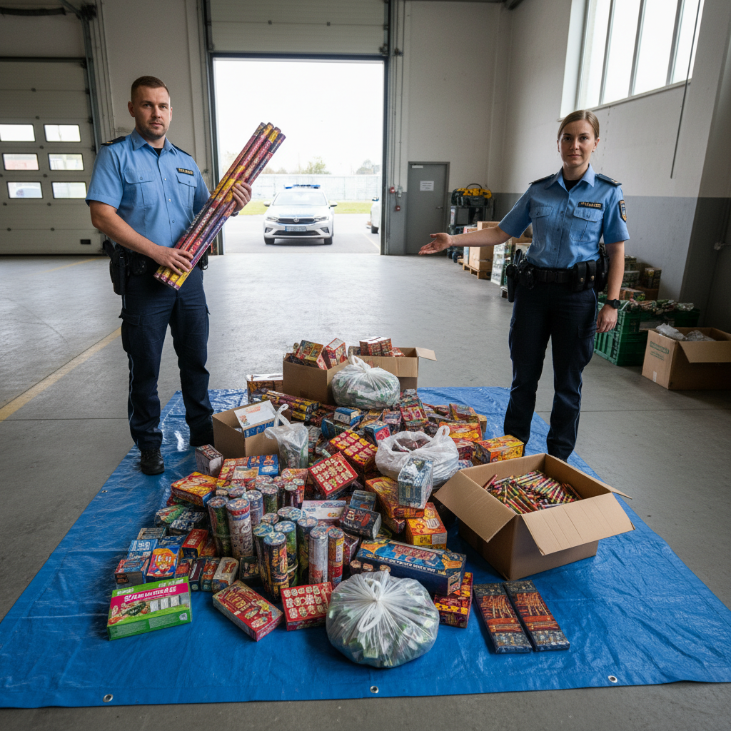 Polițiștii au confiscat 50 kg de artificii și petarde ilegale în județul nostru