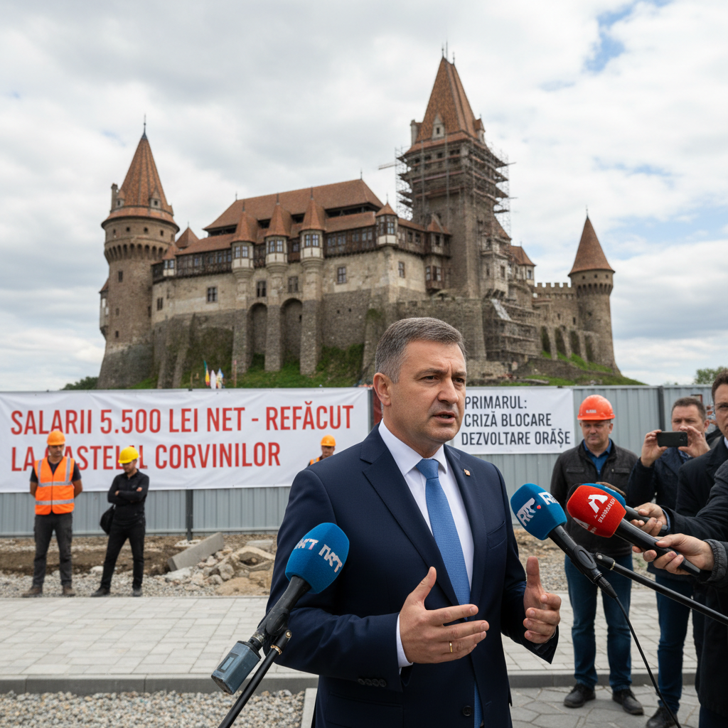 salarii de 5.500 lei net refuzate la firma care restaurează Castelul Corvinilor