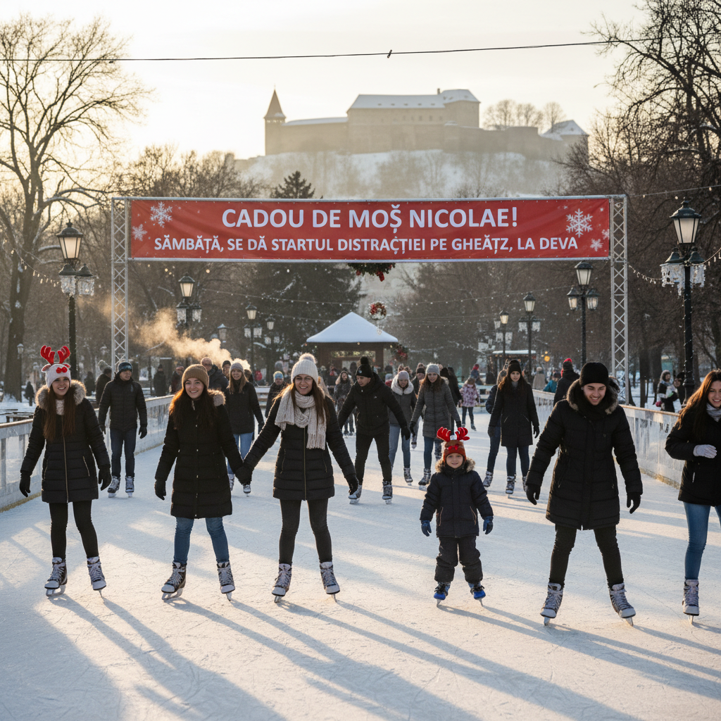 Sâmbătă începe sezonul de patinaj de Moș Nicolae