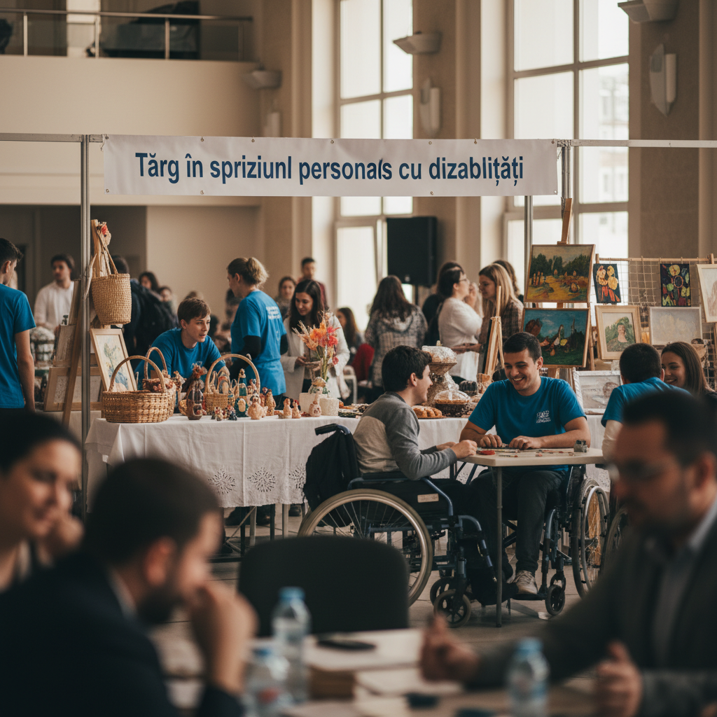 Târg de susținere pentru persoanele cu dizabilități la Universitatea de Vest din Timișoara