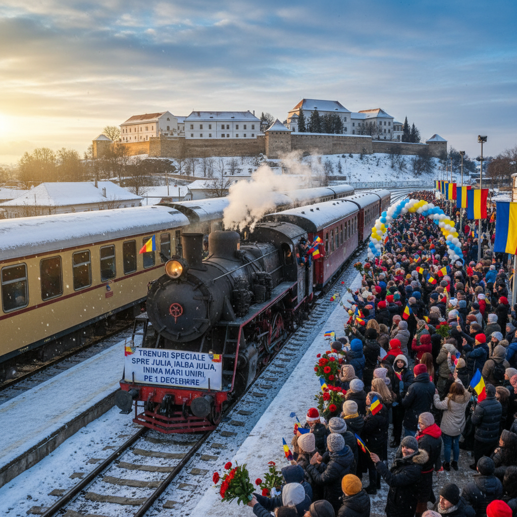 Trenuri speciale către Alba Iulia, simbolul Marii Uniri, pe 1 Decembrie