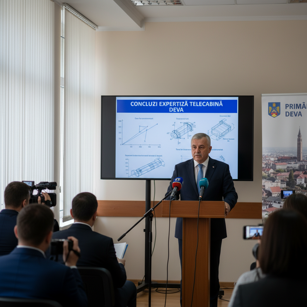 (Video) Primarul Devei prezintă concluziile primei expertize extrajudiciare la telecabină, care vor susține un nou proces împotriva firmei realizatoare a ascensorului